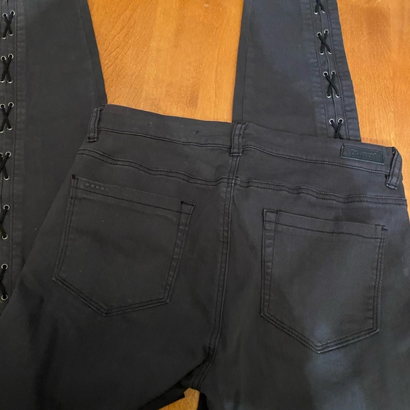 Blank NYCJ skinny black tie up jeans 29 NWT - Picture 5 of 8